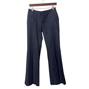 Billy Blues Wide Leg Trousers Size 4 Blue Grey Dark Academia Office Minimalist